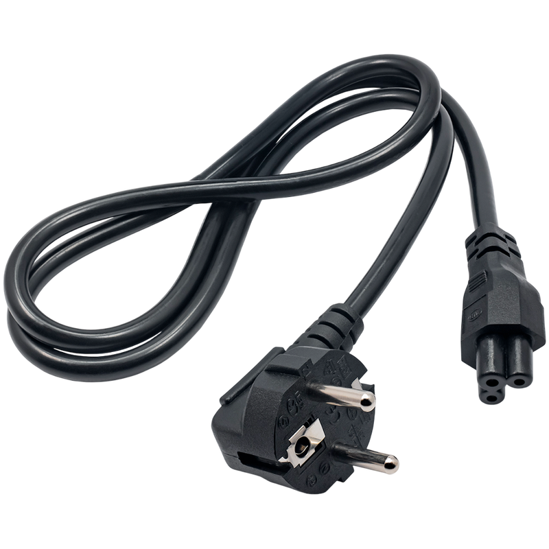 AKYGA Kabel zasilający do notebooka Akyga AK-NB-08A CCA 3x0.5mm2 koniczynka IEC C5  CEE 7/7 1m-1