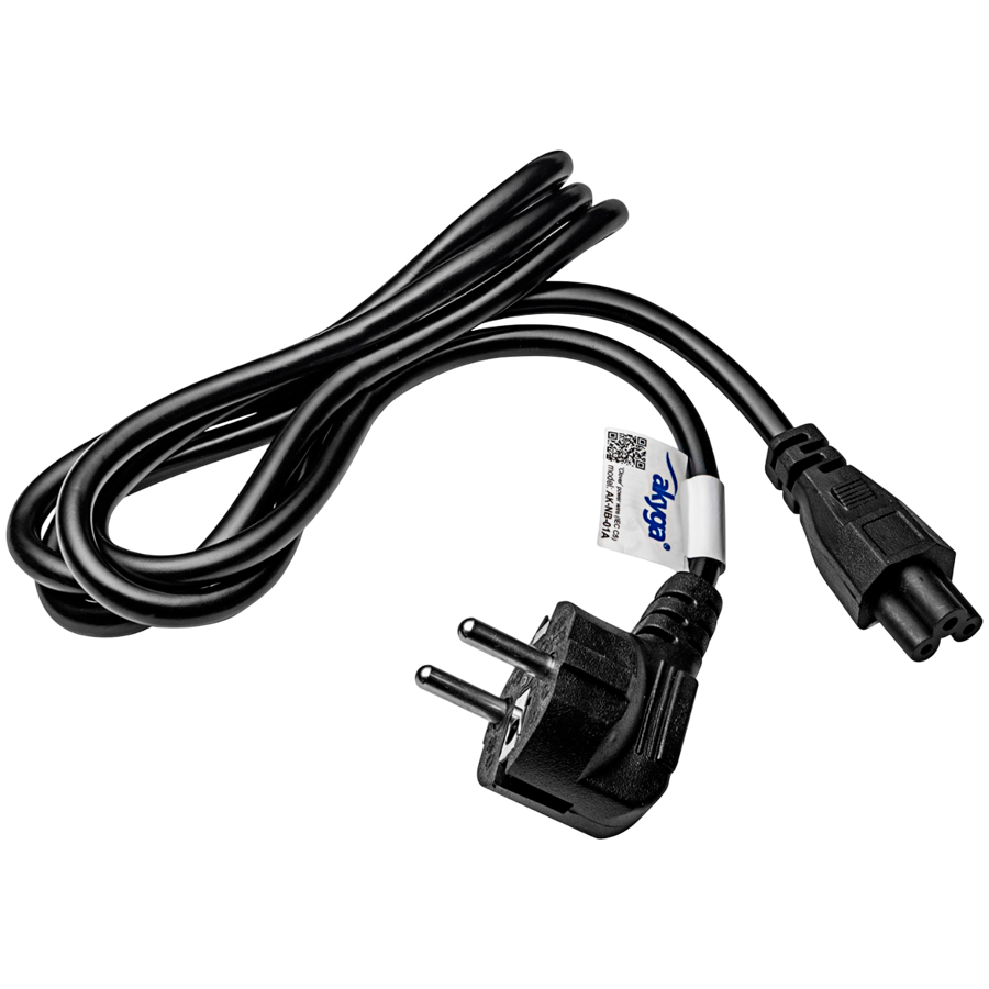 AKYGA Kabel zasilający do notebooka Akyga AK-NB-01A koniczynka CCA 3x0.5mm² CEE 7/7 / IEC C5 1.5 m