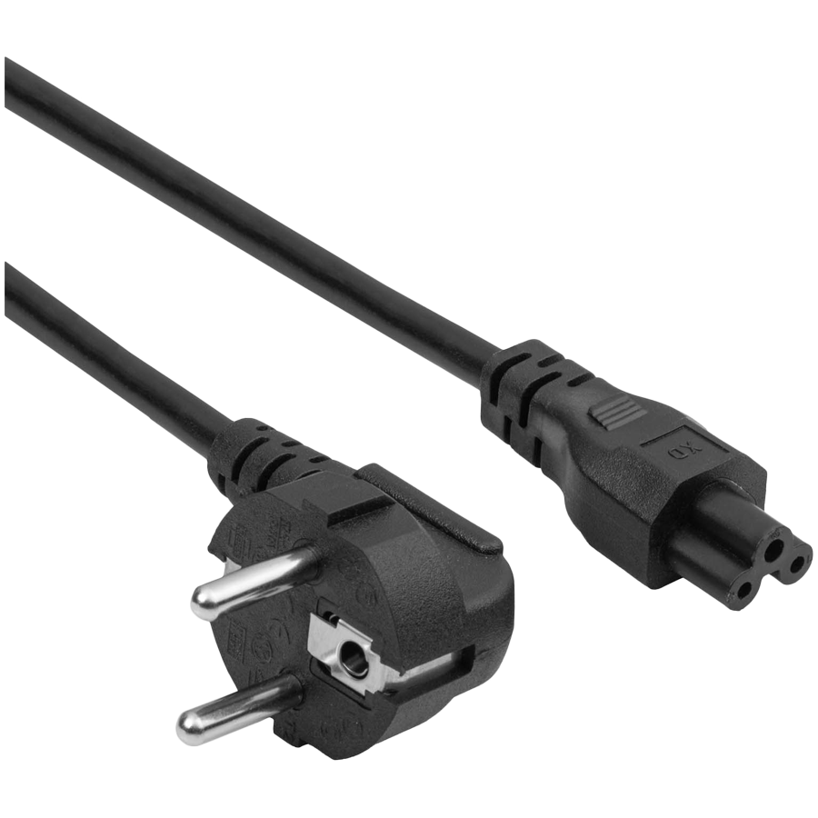 AKYGA Kabel zasilający koniczynka Akyga AK-NB-10A CCA 3x0.5mm² CEE 7/7 / IEC C5 3 m