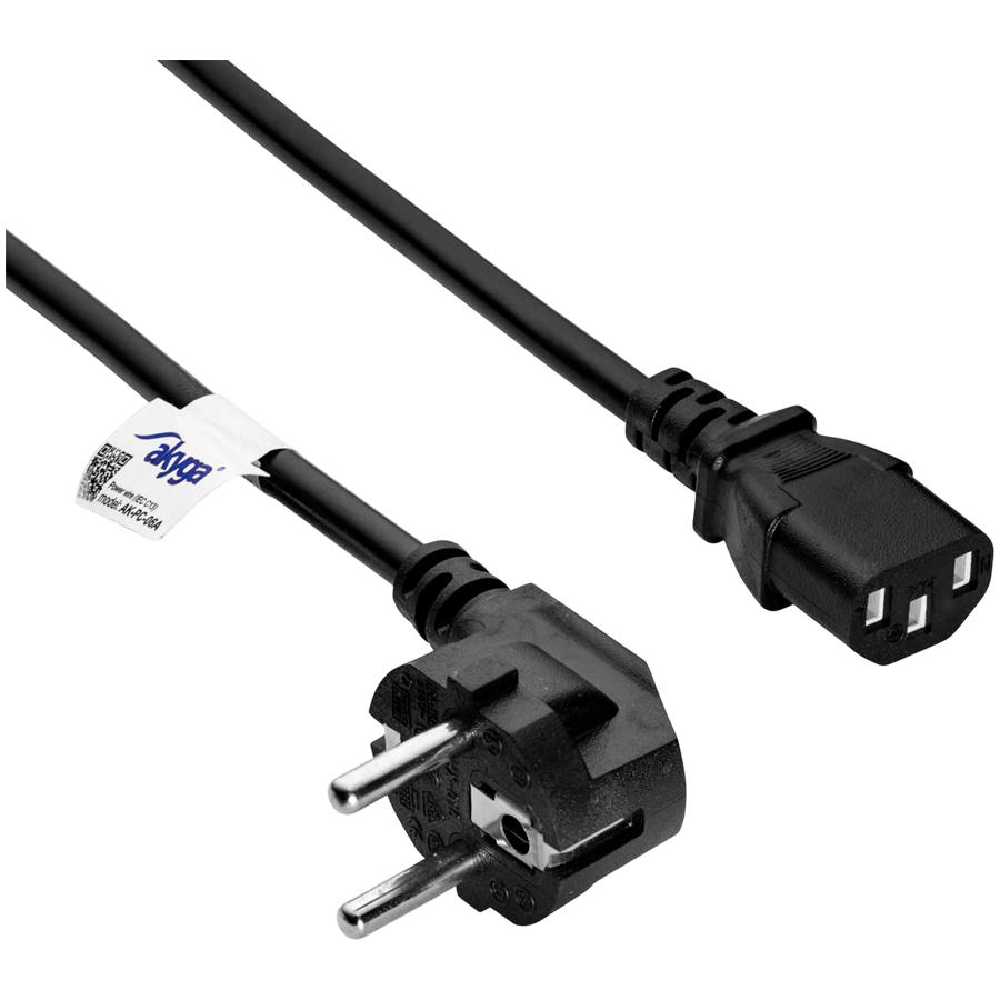 AKYGA Kabel zasilający Akyga AK-PC-06A CCA 3x0.75mm² CEE 7/7 / IEC C13 3 m