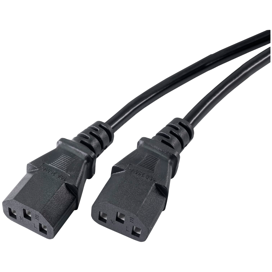 AKYGA Kabel zasilający Y rozdzielacz Akyga AK-PC-04A CCA 3x0.5mm² CEE 7/7 / 2x IEC C13 1.8 m