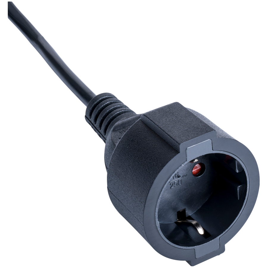 AKYGA Kabel zasilający przedłużacz Akyga AK-PC-13A CU 3x0.75mm² CEE 7/3 / IEC C14 1 m