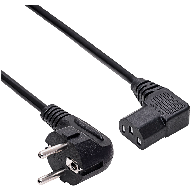 AKYGA Kabel zasilający kątowy Akyga AK-PC-12A CCA 3x0.75mm² CEE 7/7 / IEC C13 3 m-4
