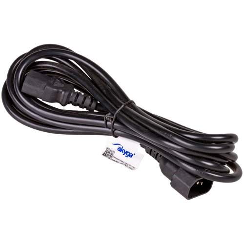 AKYGA Kabel zasilający przedłużacz Akyga AK-PC-11A CCA 3x0.5mm² IEC C13 / IEC C14 5 m