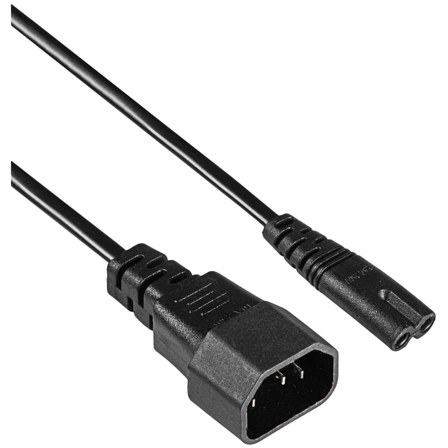AKYGA Kabel zasilający przedłużacz Akyga AK-PC-15A CCA 2x0.5mm² IEC C7 / IEC C14 1.5m