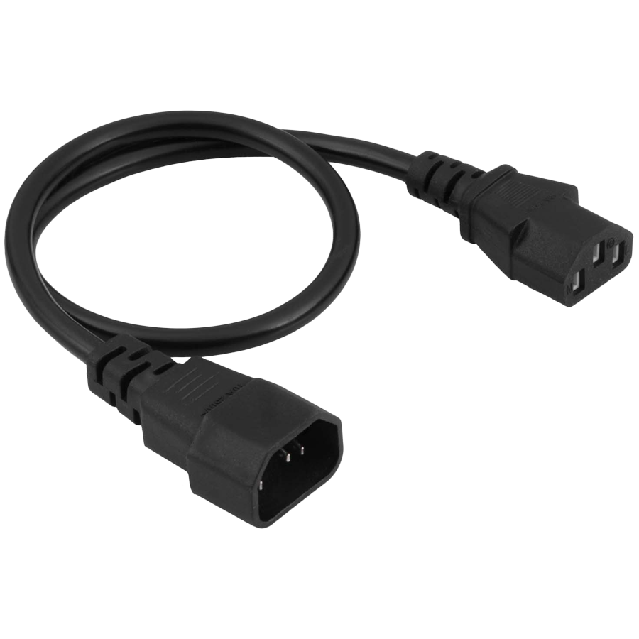 AKYGA Kabel zasilający Akyga AK-PC-14A przedłużacz CCA 3x0.5mm2 IEC C13 / C14 0.5m