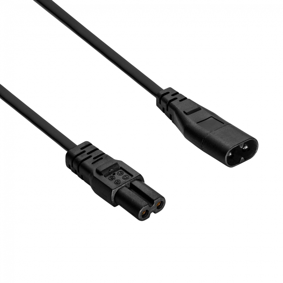 AKYGA Kabel zasilający przedłużacz ósemka Akyga AK-RD-08A CCA 2x0.5mm² IEC C7 / IEC C8 1.5m