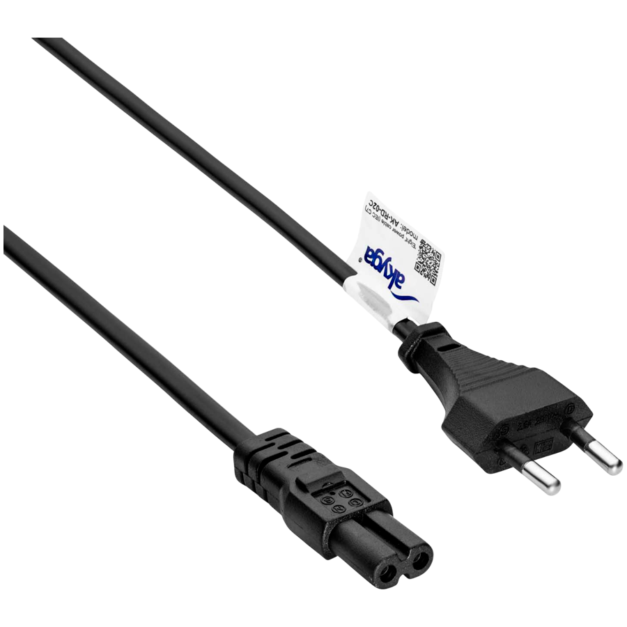 AKYGA Kabel zasilający ósemka Akyga AK-RD-02C CU 2x0.5mm² CEE 7/16 / IEC C7 3m-4