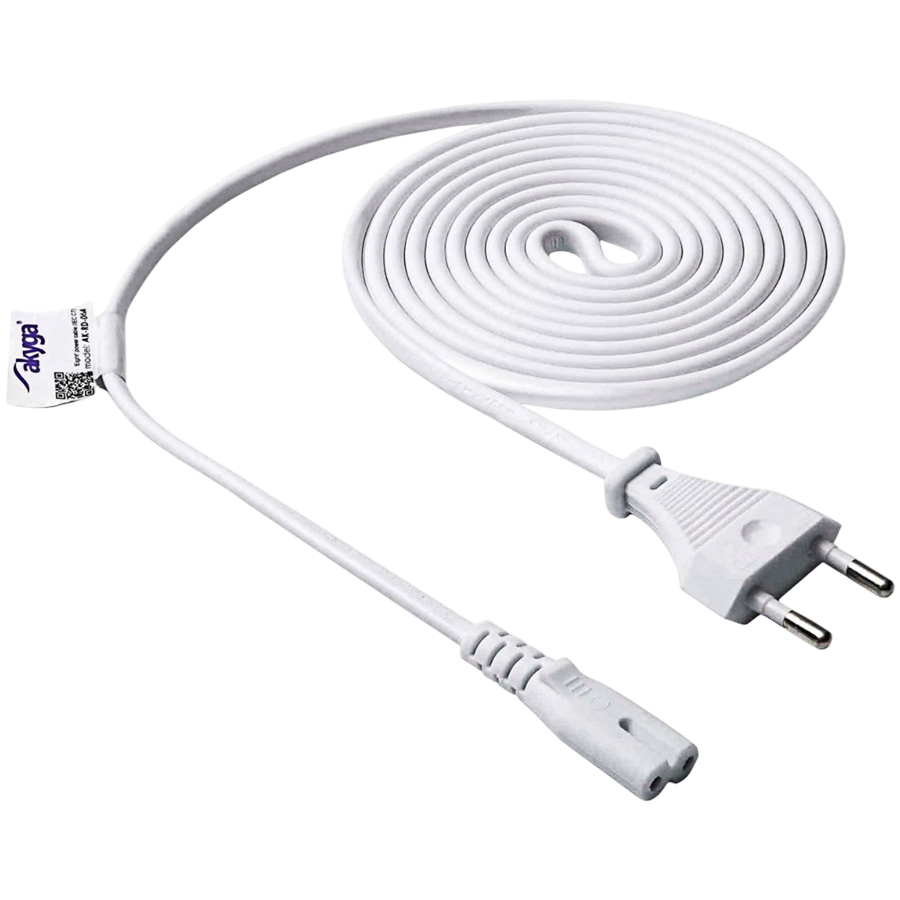 AKYGA Kabel zasilający ósemka Akyga AK-RD-06A CCA 2x0.5mm² CEE 7/16 / IEC C7 1.5 m biały