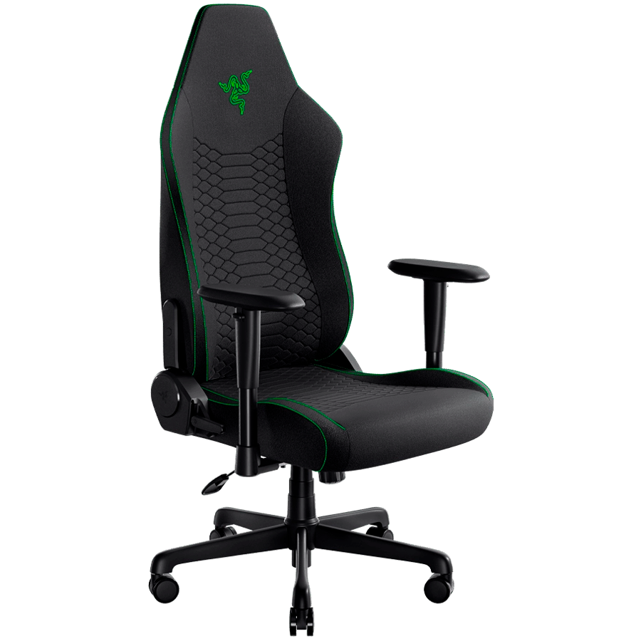 Razer Iskur V2 X Black Fabric Gaming Chair, Built-in Lumbar Arch, Widened Seat Base with Reduced Edges, Contoured High-Density Foam Cushions, Adjustable 152-degree Recline, 2D Armrests-2