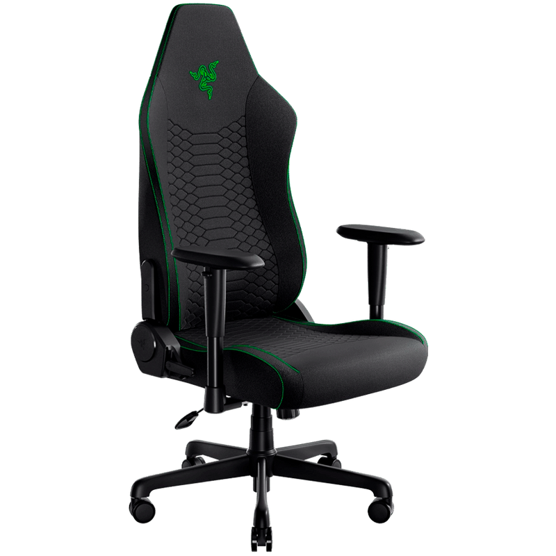 Razer Iskur V2 X Black Fabric Gaming Chair, Built-in Lumbar Arch, Widened Seat Base with Reduced Edges, Contoured High-Density Foam Cushions, Adjustable 152-degree Recline, 2D Armrests-2