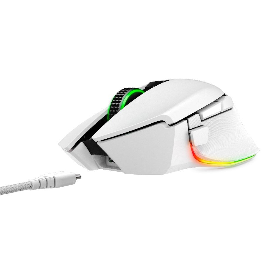 RAZER Mysz Gamingowa Basilisk V3 Pro Bezprzewodowa, Biała-3