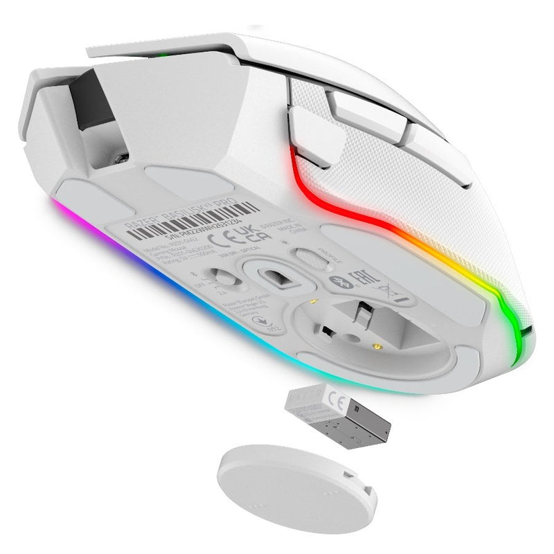 RAZER Mysz Gamingowa Basilisk V3 Pro Bezprzewodowa, Biała-4