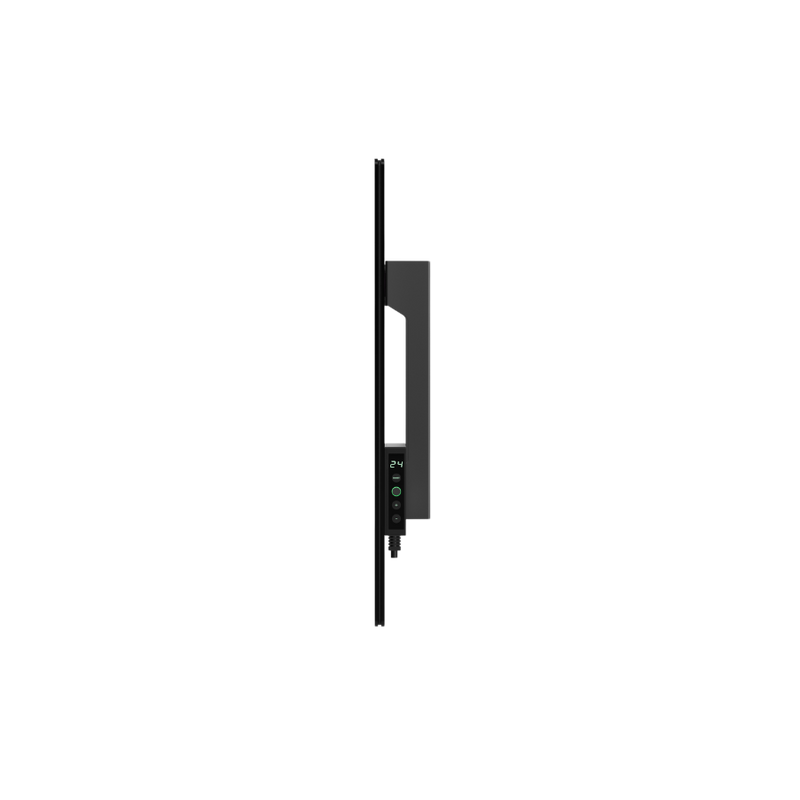 AENO Premium Eco Smart Quadro Wall Heater for AMAZON, 500W, 50x50 cm., Tempered glass, Infrared+convection heating type, LED display, Plug type: Europe (E/F type), BLACK, , Made in Poland-2