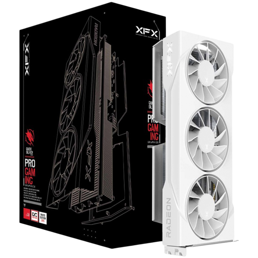 XFX Swift AMD Radeon RX 9060 XT OC White Triple Fan 16GB GDDR6 128-bit