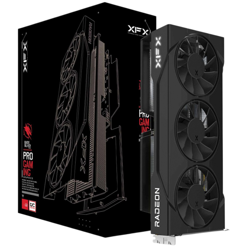 XFX Swift AMD Radeon RX 9060 XT OC Triple Fan 16GB GDDR6 128-bit HDMI 2x DP-1