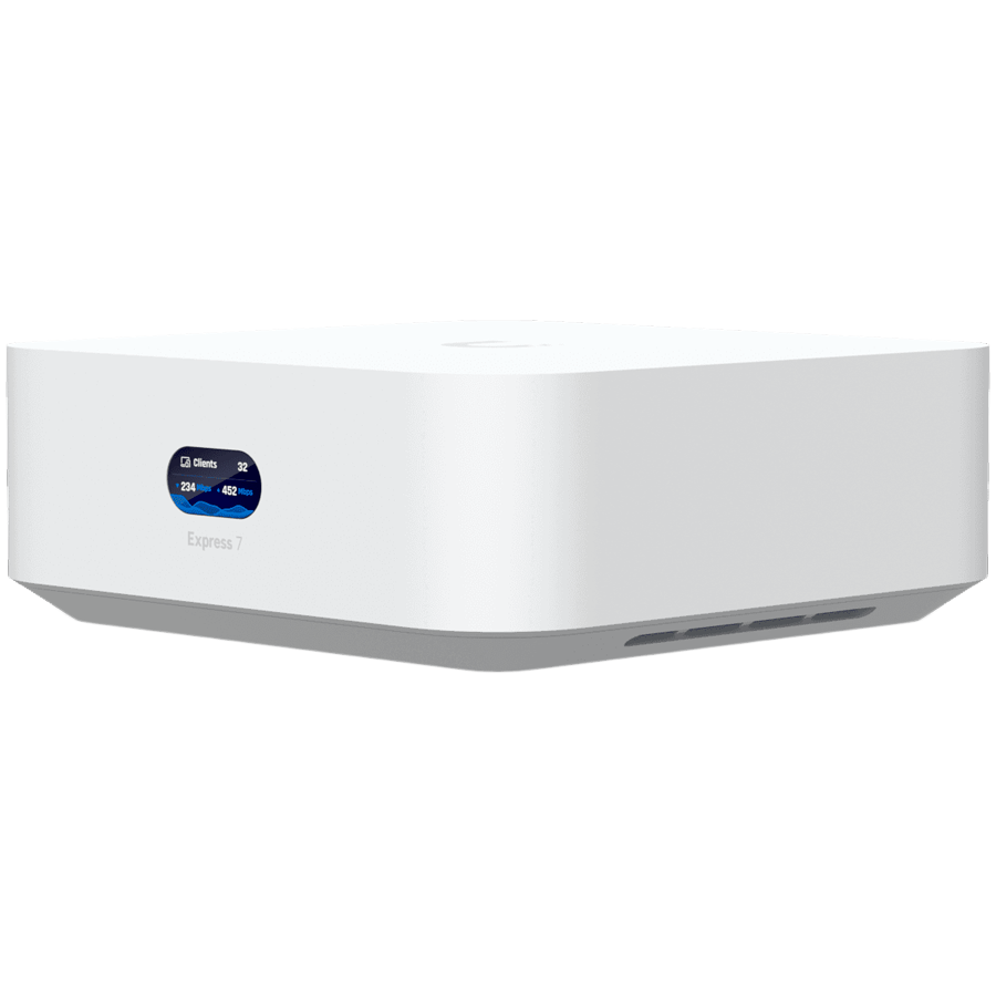 Ubiquiti UniFi Express 7 UX7 Mesh-scalable, super-compact 10G Cloud Gateway with integrated WiFi 7, 10 GbE RJ45 WAN port, 2.5 GbE RJ45 LAN port to extend network, up to 30+ UniFi devices and 300+ clients-1