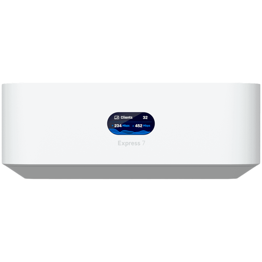 Ubiquiti UniFi Express 7 UX7 Mesh-scalable, super-compact 10G Cloud Gateway with integrated WiFi 7, 10 GbE RJ45 WAN port, 2.5 GbE RJ45 LAN port to extend network, up to 30+ UniFi devices and 300+ clients-2