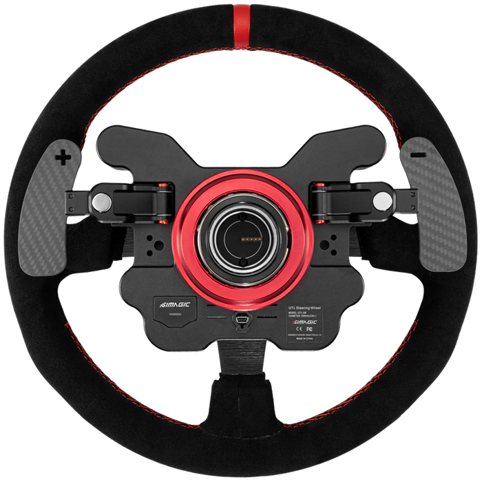 SIMAGIC Kierownica GT1 330mm, R-typ, QR70, magnetyczne łopatki, zamsz, S210