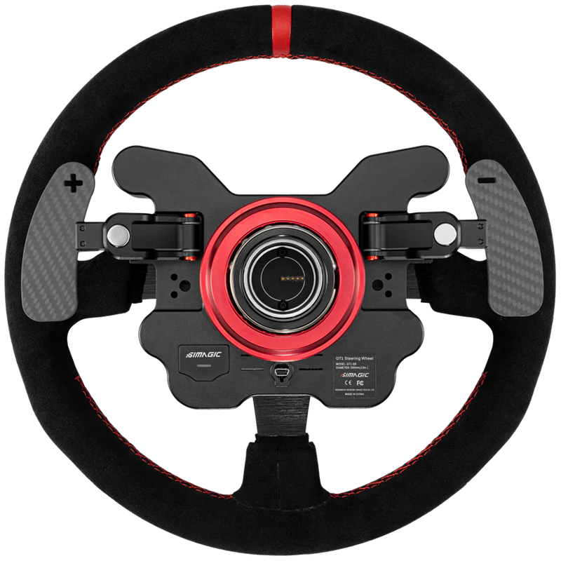 SIMAGIC Kierownica GT1 330mm, R-typ, QR70, magnetyczne łopatki, zamsz, S210-2