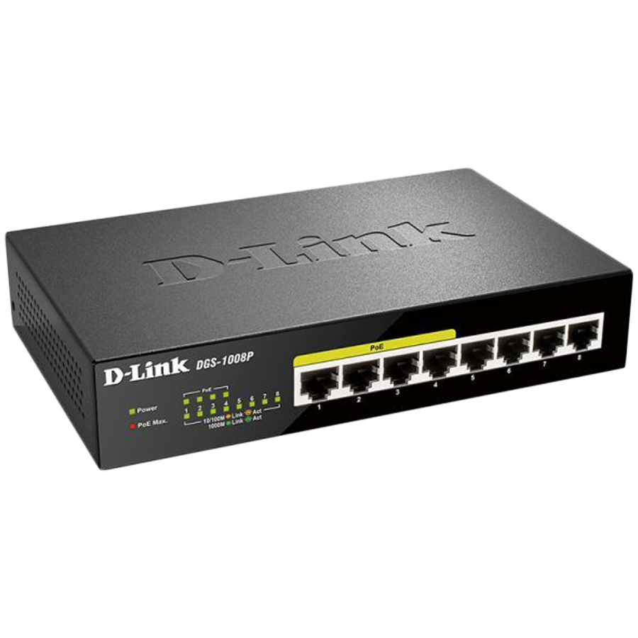 D-LINK 8-port 10/100/1000 Desktop Switch w/ 4 PoE Ports-1