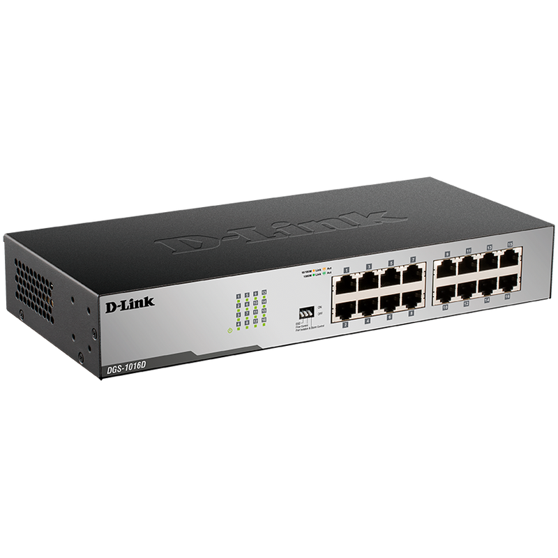 D-LINK Switch 16 x 1000/100/10Mbps, Niezarządzalny-2