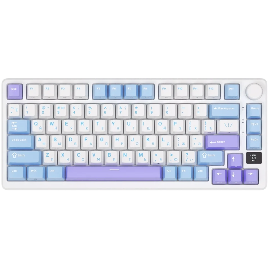 ROYAL KLUDGE RK-M75 Taro Milk Gaming Keyboard Brown switch-1