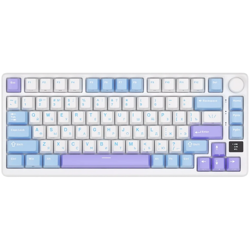 ROYAL KLUDGE RK-M75 Taro Milk Gaming Keyboard Brown switch-1