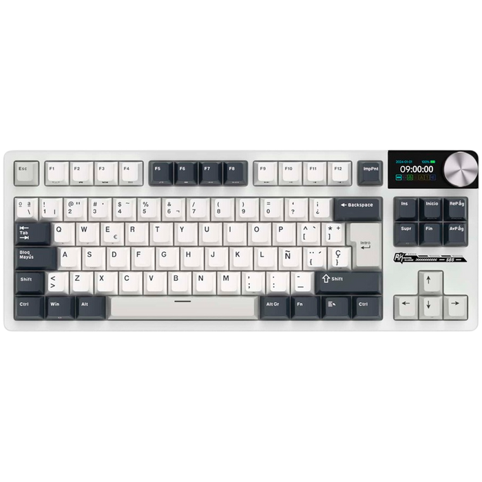 ROYAL KLUDGE RK S85 White Night Gaming Keyboard Beige switch