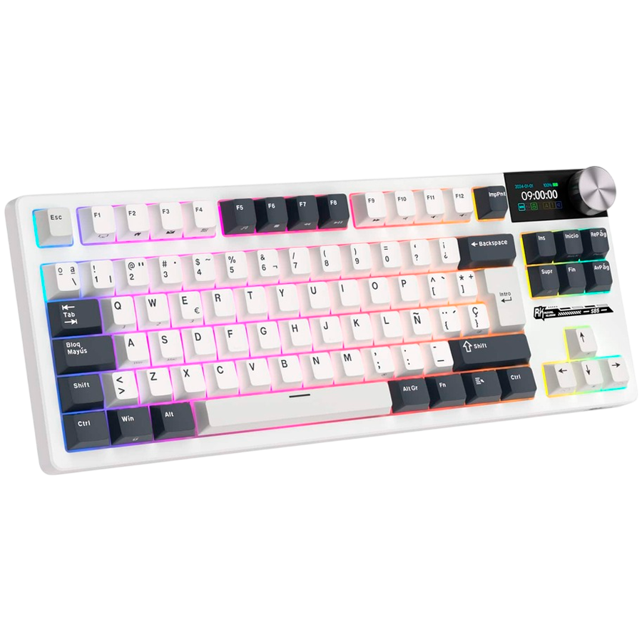 ROYAL KLUDGE RK S85 White Night Gaming Keyboard Beige switch-2