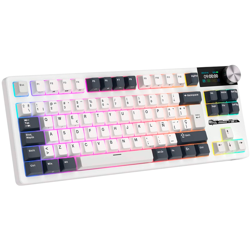 ROYAL KLUDGE RK S85 White Night Gaming Keyboard Beige switch-2