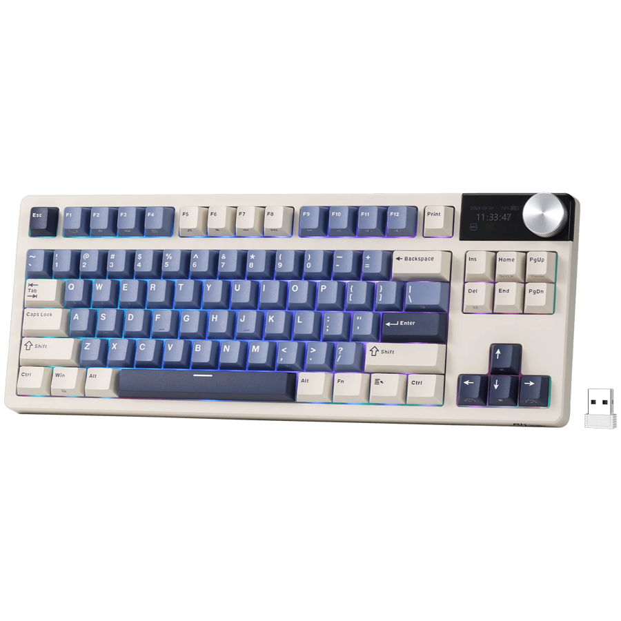 ROYAL KLUDGE RK S85 Horizon Blue Gaming Keyboard Beige switch