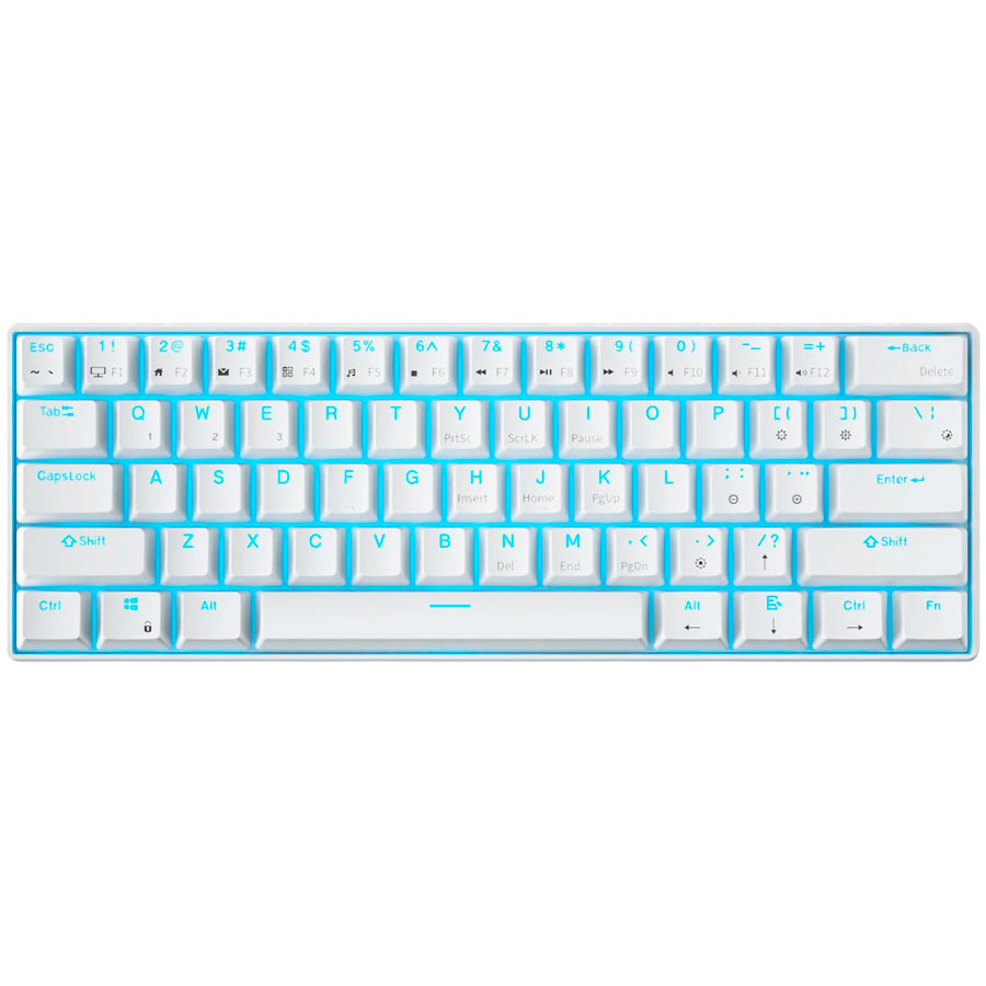 ROYAL KLUDGE RK61 White Gaming Keyboard Red switch