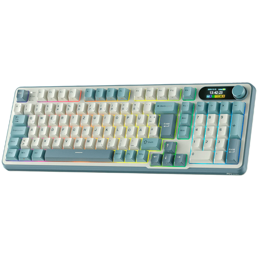 ROYAL KLUDGE RK-S98 Light Cloud Gaming Keyboard Chartreuse switch