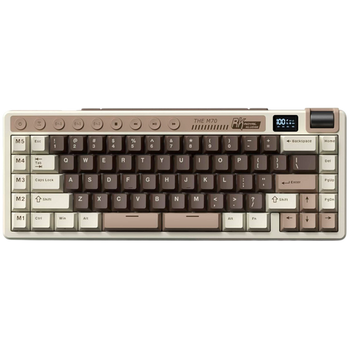 ROYAL KLUDGE RK M70 Mocha Grey Gaming Keyboard Cream switch