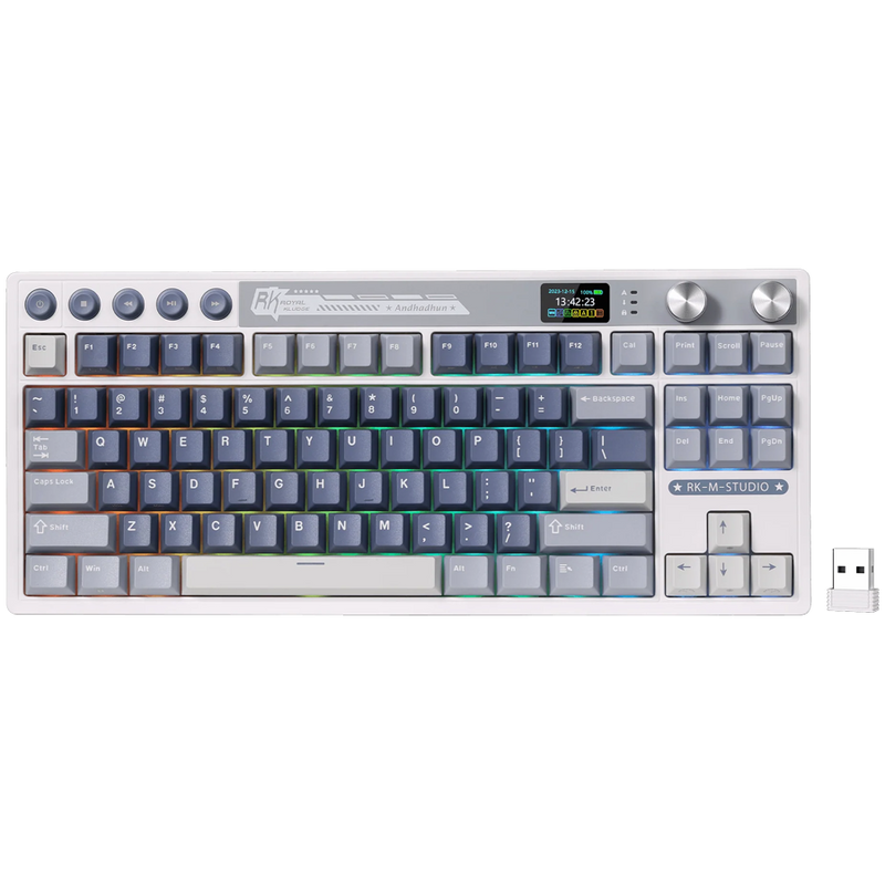 ROYAL KLUDGE RK M87 Ocean Blue Gaming Keyboard Beige switch-1