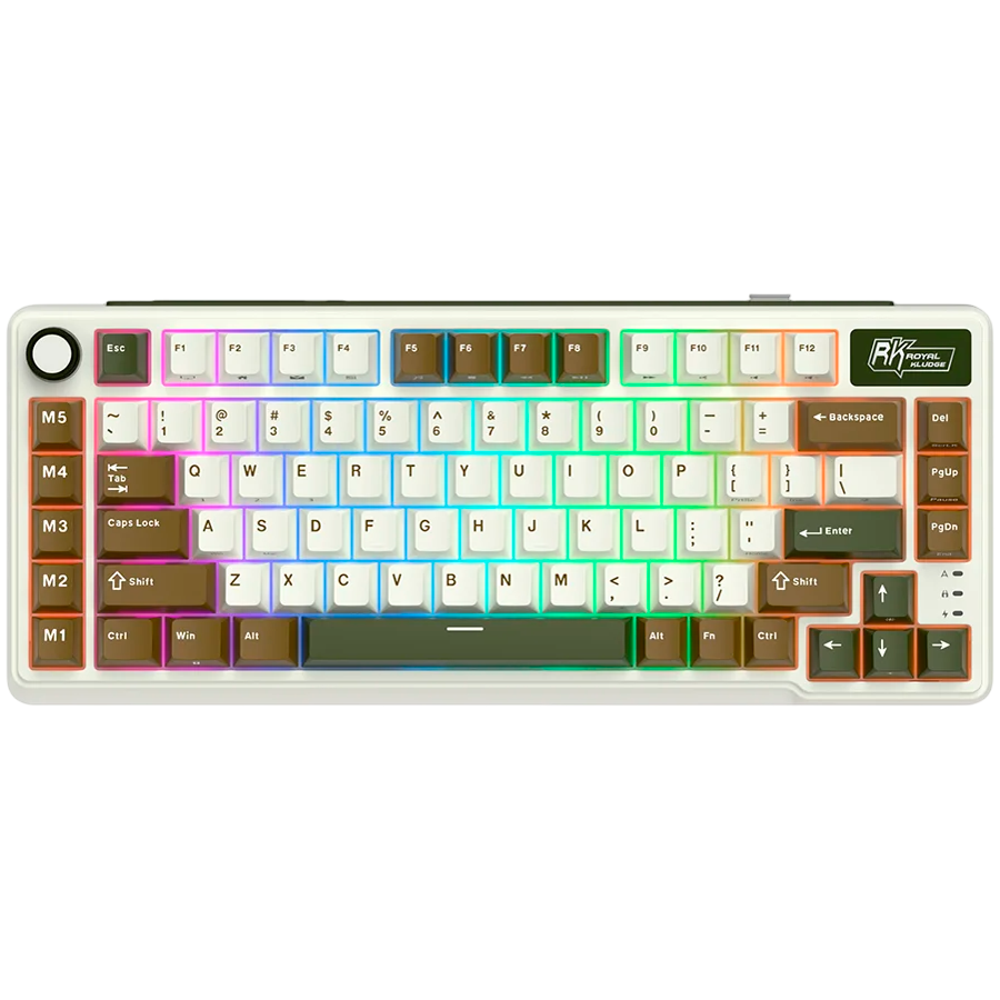 ROYAL KLUDGE RK L75 Palm Green Gaming Keyboard Beige switch-1