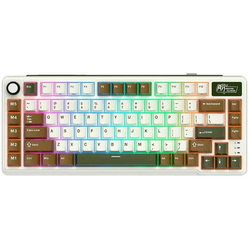 ROYAL KLUDGE RK L75 Palm Green Gaming Keyboard Beige switch-1