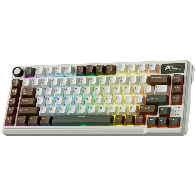 ROYAL KLUDGE RK L75 Palm Green Gaming Keyboard Beige switch-2