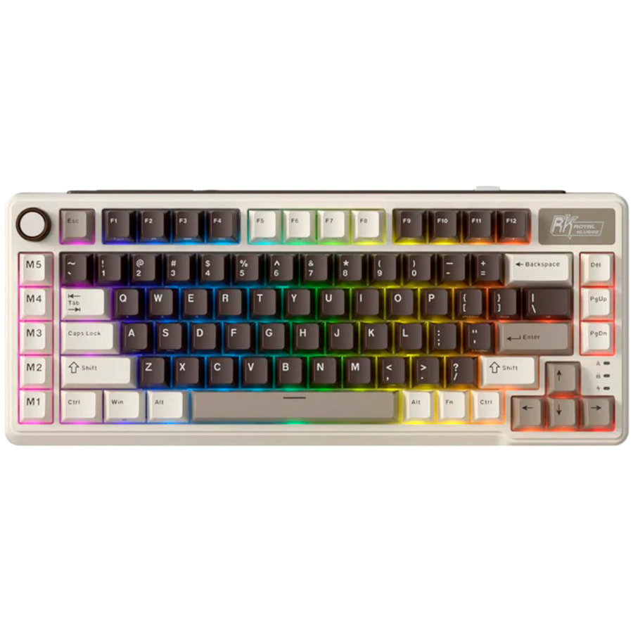 ROYAL KLUDGE RK L75 Mocha Grey Gaming Keyboard Cream switch-3