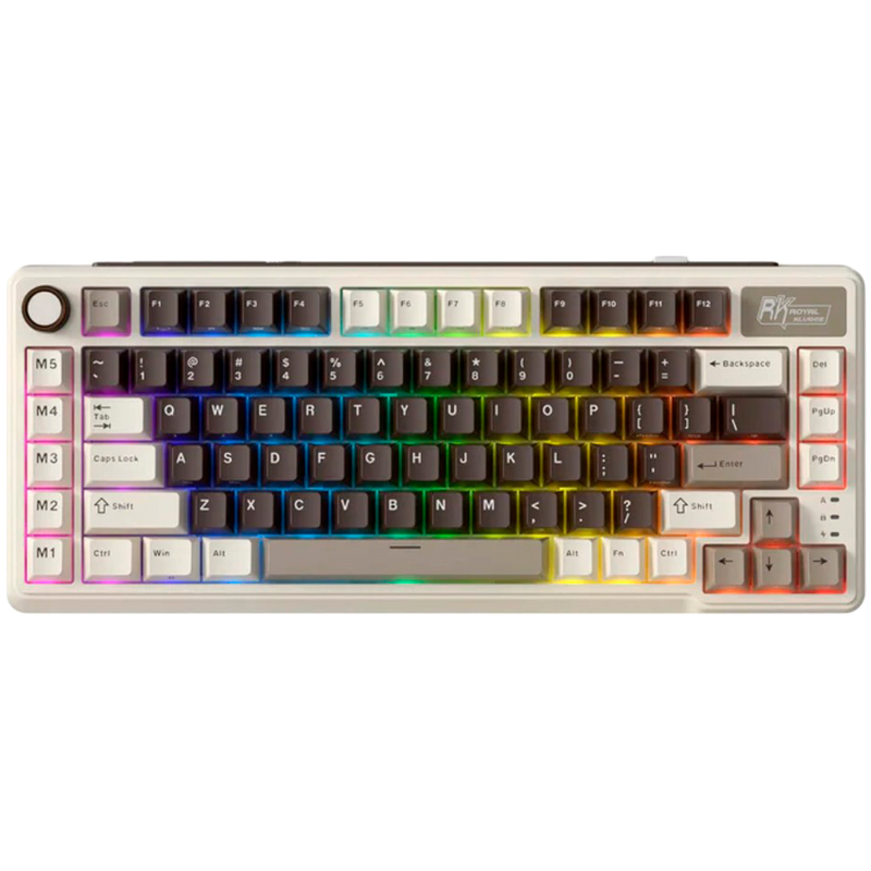 ROYAL KLUDGE RK L75 Mocha Grey Gaming Keyboard Cream switch-3