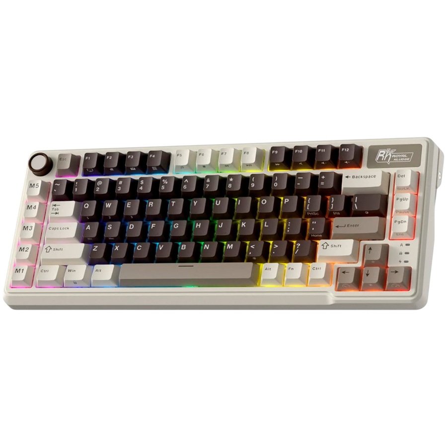 ROYAL KLUDGE RK L75 Mocha Grey Gaming Keyboard Cream switch-2