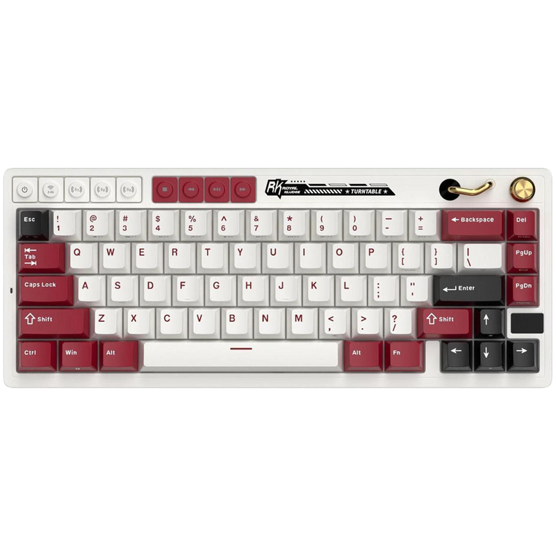 ROYAL KLUDGE RK M65 Famicom Gaming Keyboard Cream switch-1