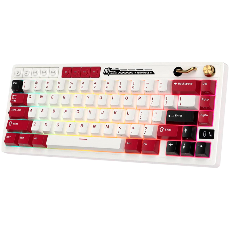 ROYAL KLUDGE RK M65 Famicom Gaming Keyboard Cream switch-2