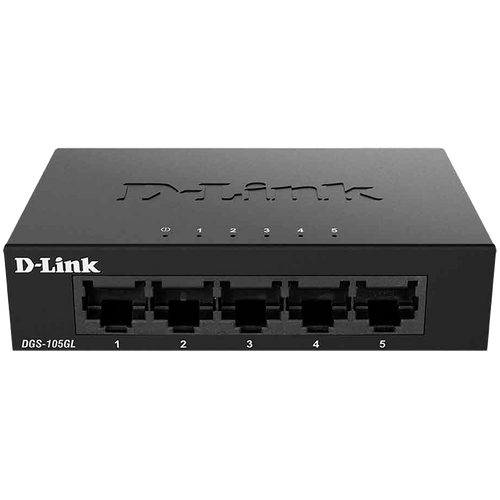 D-LINK 5-Port Gigabit Ethernet Metal Housing Unmanaged Light Switch without IGMP