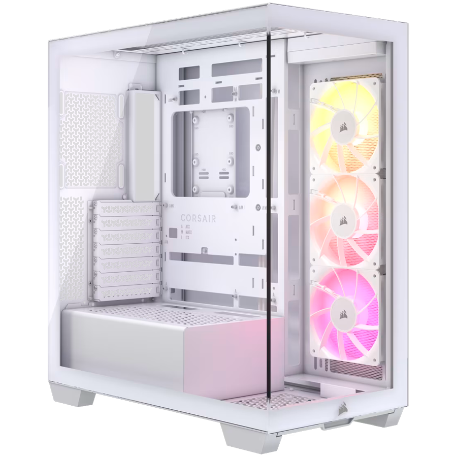 CORSAIR 3500X ARGB Mid-Tower PC Case - White-1