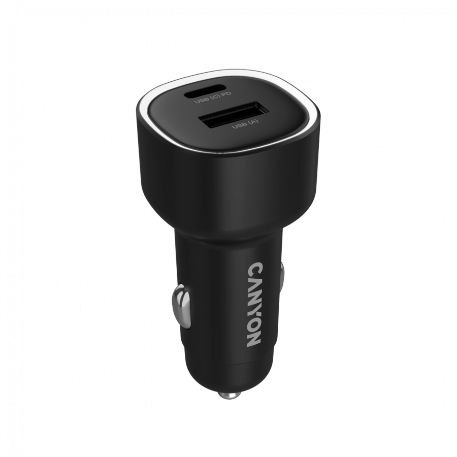 CANYON Ładowarka samochodowa OnDrive 85 PD 85W USB-A+USB-C czarna-3