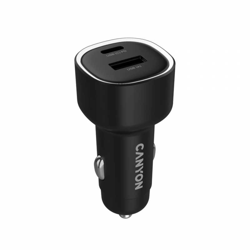 CANYON Ładowarka samochodowa OnDrive 85 PD 85W USB-A+USB-C czarna-3