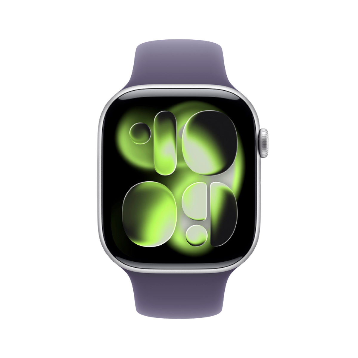 Apple Watch Series 11 GPS 46mm Silver Aluminium Case with Purple Fog Sport Band - M/L,Model A3333