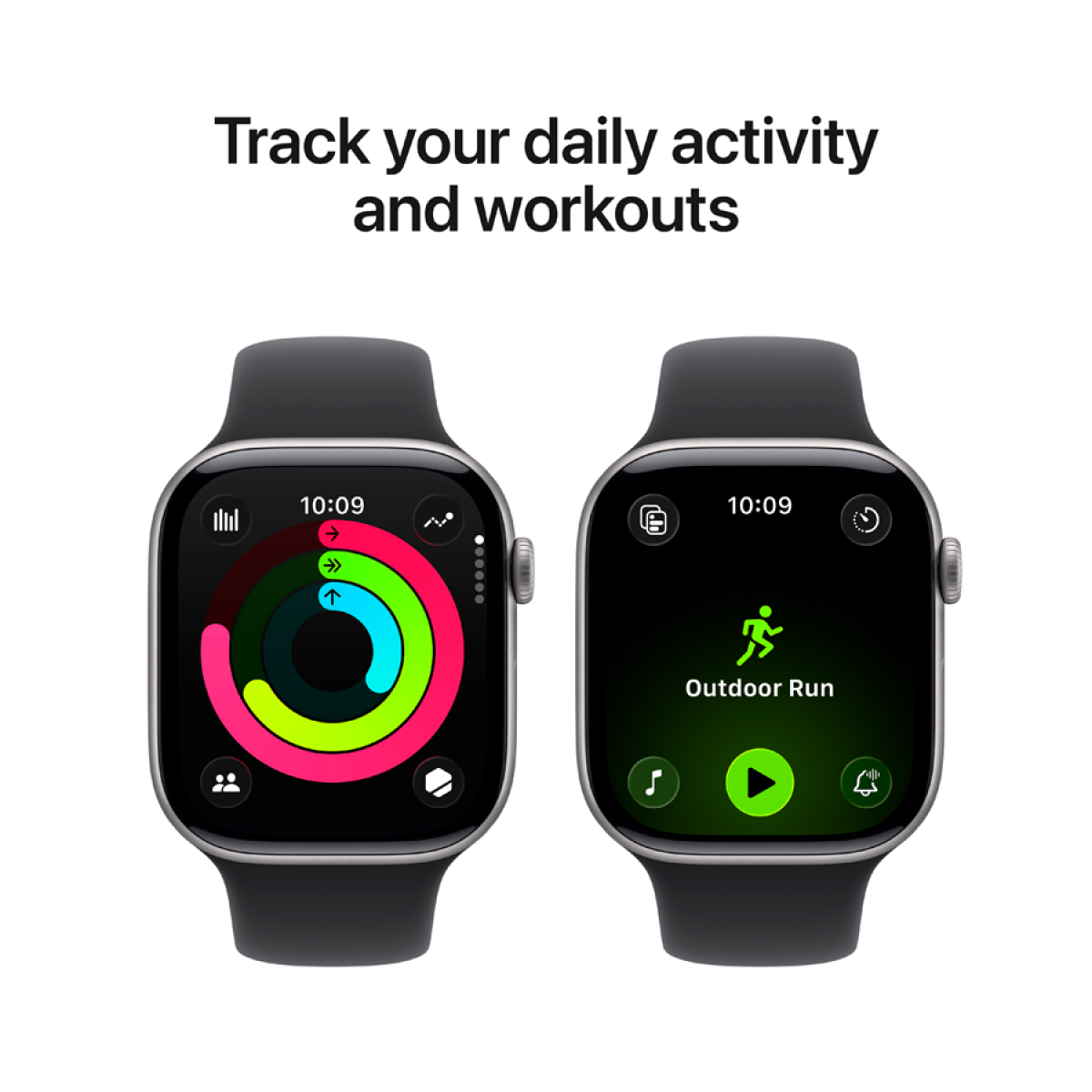 Apple Watch Series 11 GPS 46mm Space Grey Aluminium Case with Black Sport Band - S/M,Model A3333